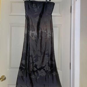 Ralph Lauren, ombré,  floor length, formal dress with Asian flowers.